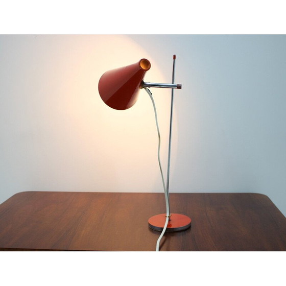 Image 1 of Vintage table lamp for Lidokov in red metal 1960s