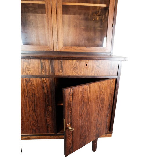 Image 1 of Vintage glass display cabinet in rosewood, 1960s