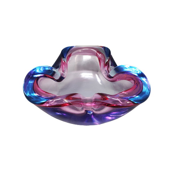 Image 1 of Seguso Blue and Pink Catchall By Flavio Poli