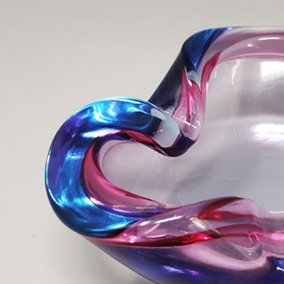 Image 1 of Seguso Blue and Pink Catchall By Flavio Poli