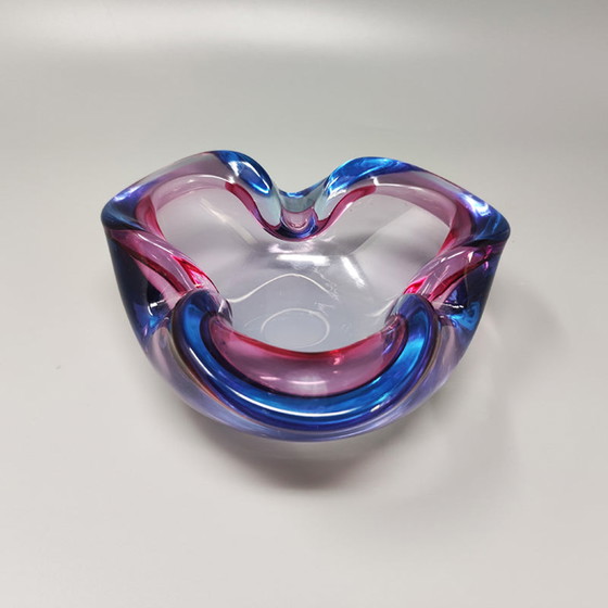 Image 1 of Seguso Blue and Pink Catchall By Flavio Poli