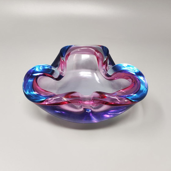 Image 1 of Seguso Blue and Pink Catchall By Flavio Poli