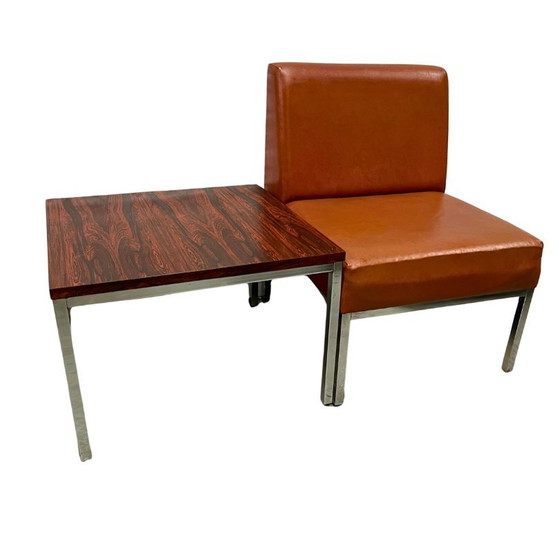 Image 1 of Element Sofa Chrome / Skai / Cognac - 4 Modules Incl. 3 Tables