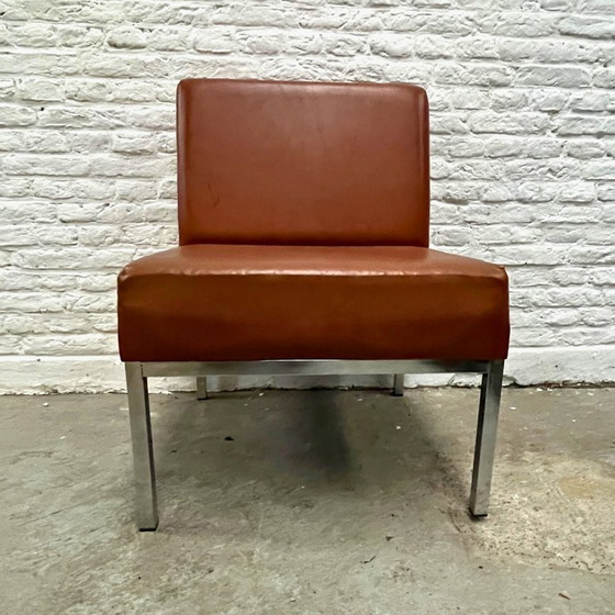 Image 1 of Element Sofa Chrome / Skai / Cognac - 4 Modules Incl. 3 Tables