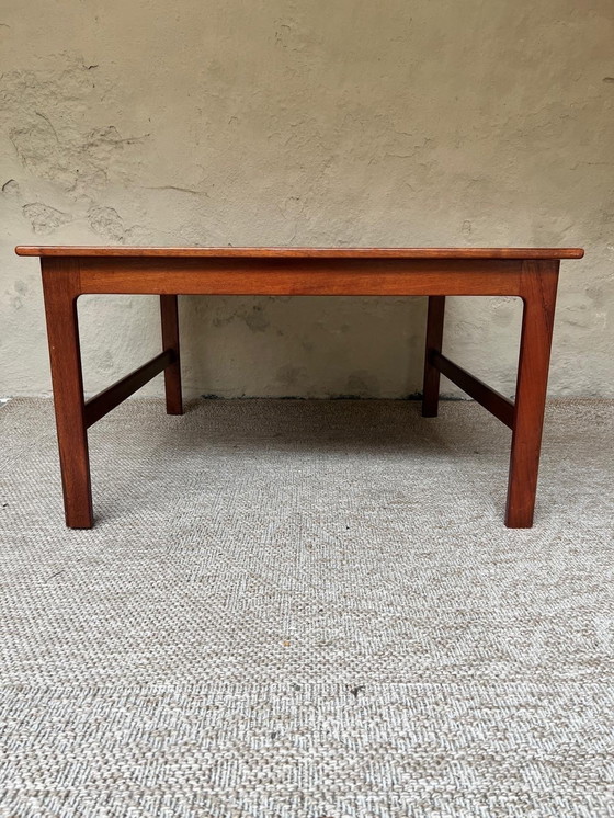 Image 1 of 70s Danish Design Coffee Table Solid Teak Branded Dux Denmark