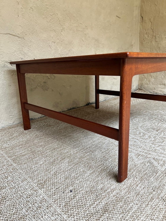 Image 1 of 70s Danish Design Coffee Table Solid Teak Branded Dux Denmark