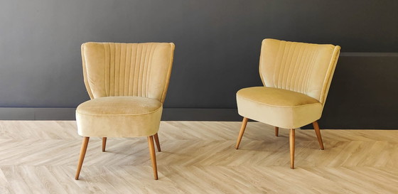 Image 1 of 2x Mid Century cocktail armchairs