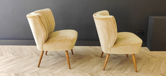 Image 1 of 2x Mid Century cocktail armchairs