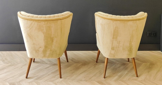 Image 1 of 2x Mid Century cocktail armchairs