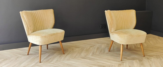 Image 1 of 2x Mid Century cocktail armchairs