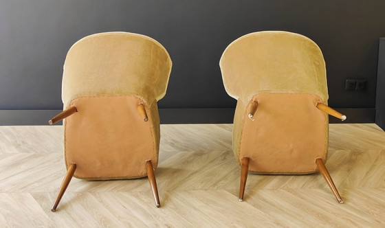 Image 1 of 2x Mid Century cocktail armchairs