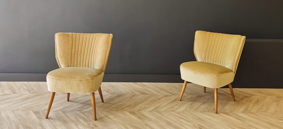 Image 1 of 2x Mid Century cocktail armchairs