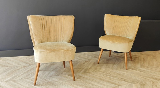 Image 1 of 2x Mid Century cocktail armchairs