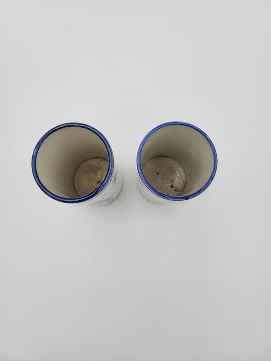 Image 1 of Pair De Vases Rouleaux Gien