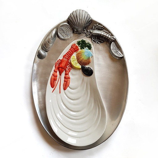 Platos vintage para servir langosta, juego de 3