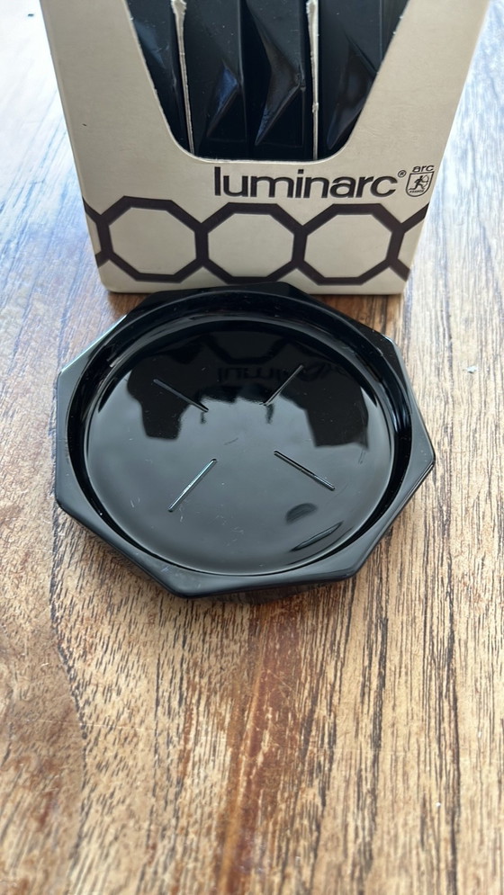 Image 1 of 6x Luminarc Black Coasters