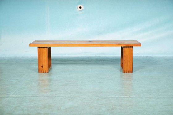 Image 1 of Banc à lattes minimaliste Ate van Apeldoorn, banc en pin vintage