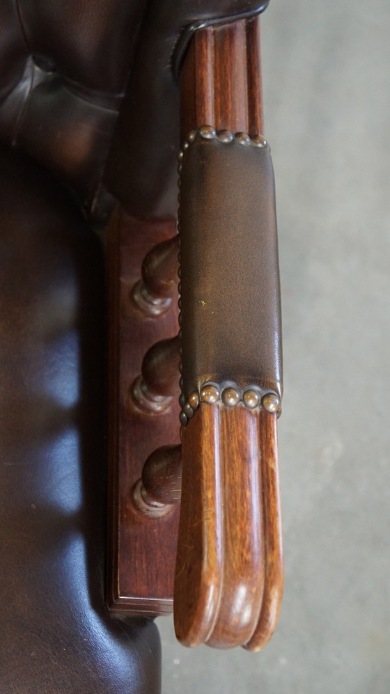 Image 1 of Chaise de bureau Chesterfield en cuir de vache