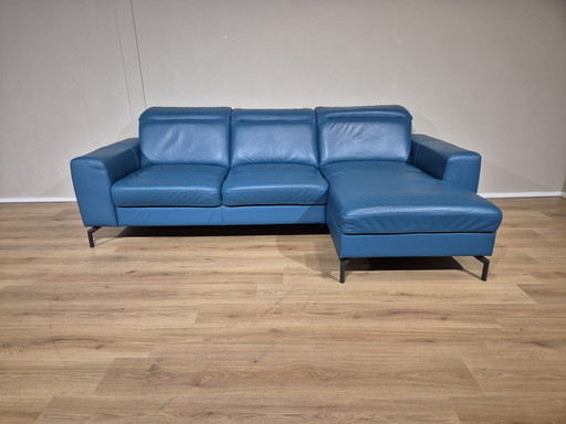 Henders En Hazel Corner Sofa - Petrol - Leather - Design