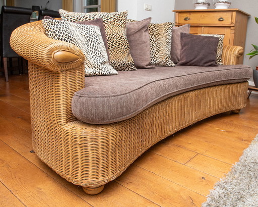 Banc vintage en rotin