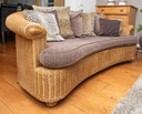 Vintage rattan bench