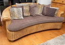 Vintage rattan bench
