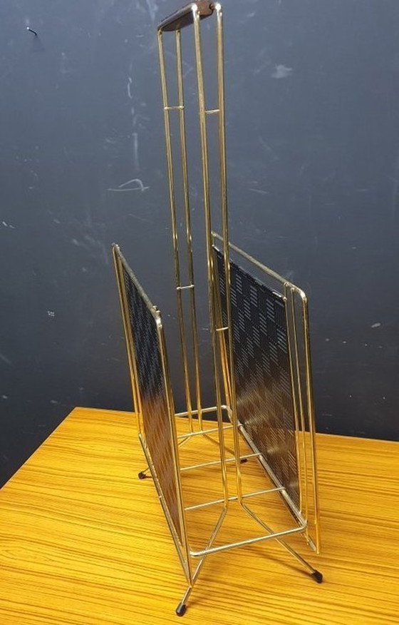 Image 1 of 1178 Immagine 3 di Hollywood Regency Anthracite Magazine Rack Immagine 4 di Hollywood Regency Anthracite Magazine Rack Hollywood