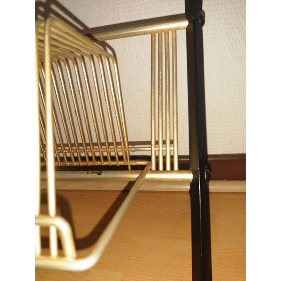 Image 1 of Tavolino vintage in vetro e ottone di Angelo Ostuni per Frangi Milano, 1950