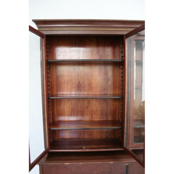 Image 1 of Libreria e mobiletto vintage con ante in vetro, 1930