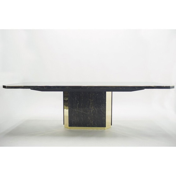 Image 1 of Large brass portor marble table J.C Mahey