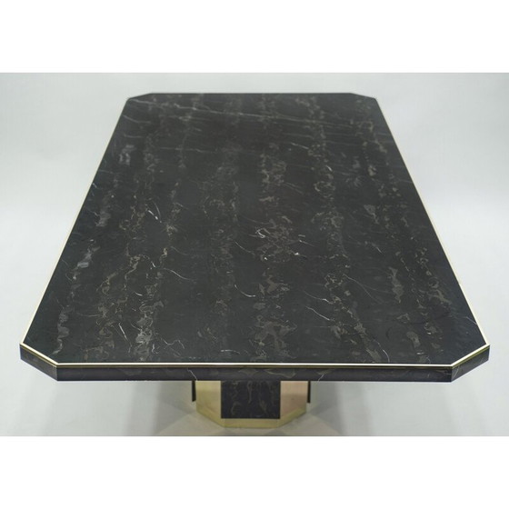 Image 1 of Large brass portor marble table J.C Mahey