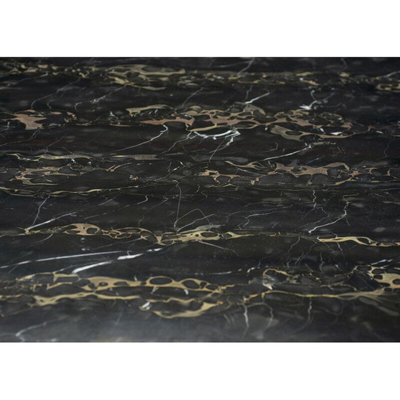 Image 1 of Large brass portor marble table J.C Mahey