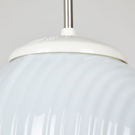 Image 1 of Vintage glass and plastic pendant lamp, Czechoslovakia 1970