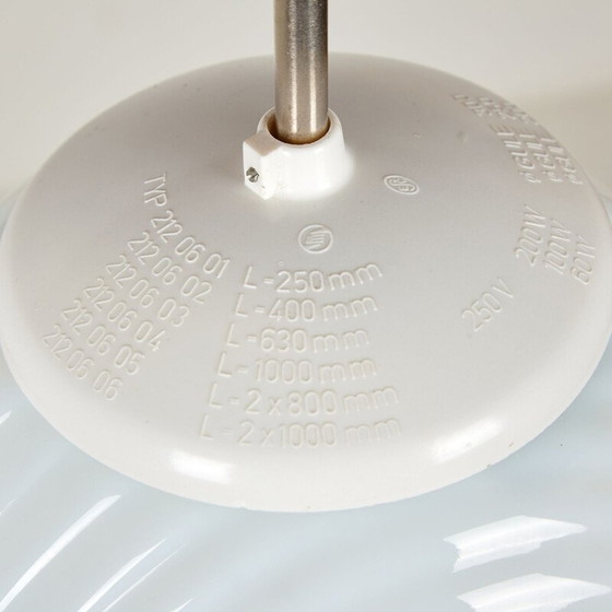 Image 1 of Vintage glass and plastic pendant lamp, Czechoslovakia 1970