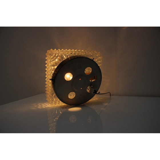 Image 1 of Lampada da soffitto vintage in metallo e vetro, Cecoslovacchia, anni '70