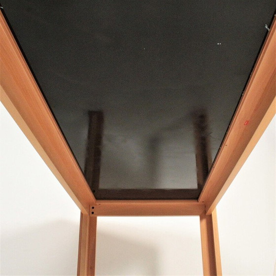 Image 1 of Vintage wood and glass dining table by Afra Scarpa for Cassina, 1980