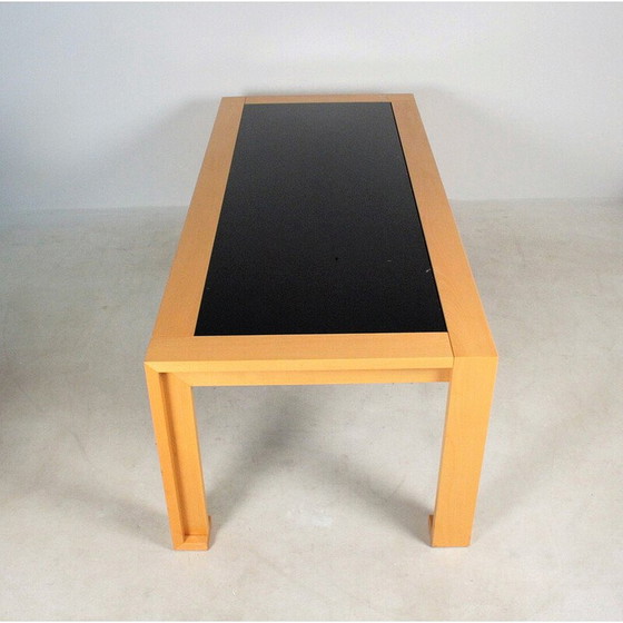 Image 1 of Vintage wood and glass dining table by Afra Scarpa for Cassina, 1980