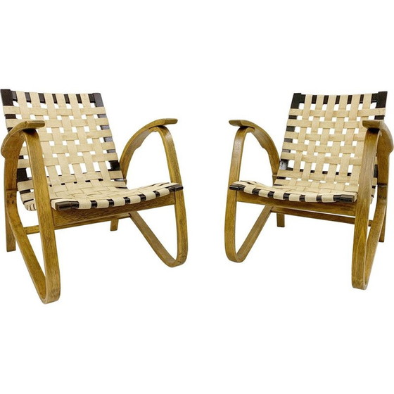 Image 1 of Pair of vintage bentwood armchairs by Jan Vanek for Up Závody, Czechoslovakia 1930