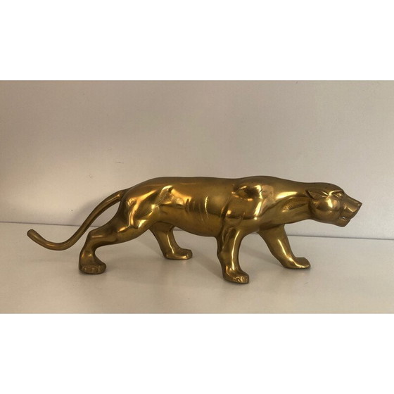 Image 1 of Vintage brass tiger sculpture, 1970