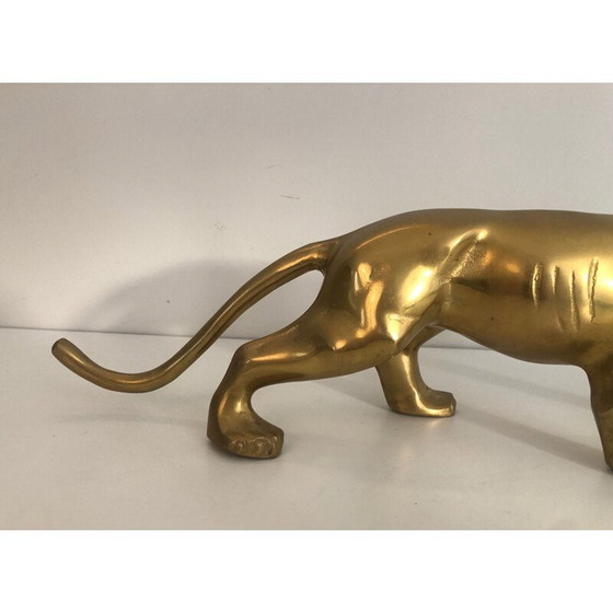 Image 1 of Vintage brass tiger sculpture, 1970