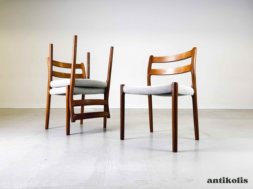 Set of 3 Mid - Century chairs Niels O Moller J.L. Møllers model 84