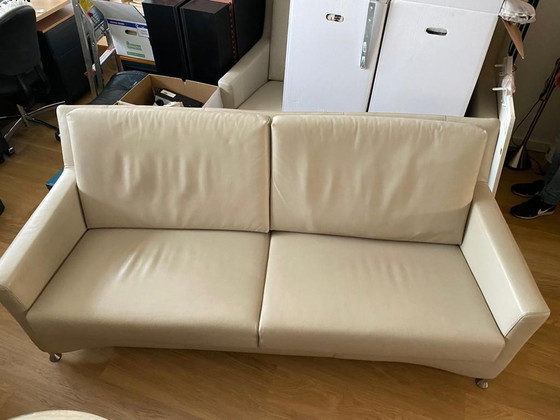 Image 1 of Leolux leather three-person sofa