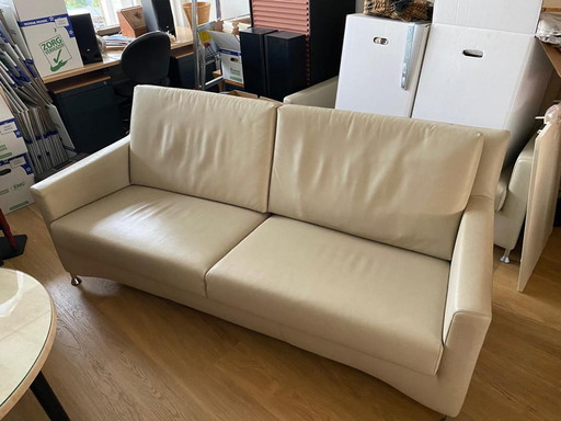 Leolux leather three-person sofa