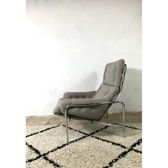 Image 1 of Vintage "Nagoya SZ09" armchair in black fabric by Martin Visser for T Spectrum, Netherlands 1960