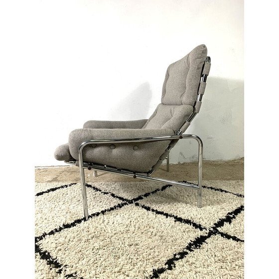 Image 1 of Vintage "Nagoya SZ09" armchair in black fabric by Martin Visser for T Spectrum, Netherlands 1960