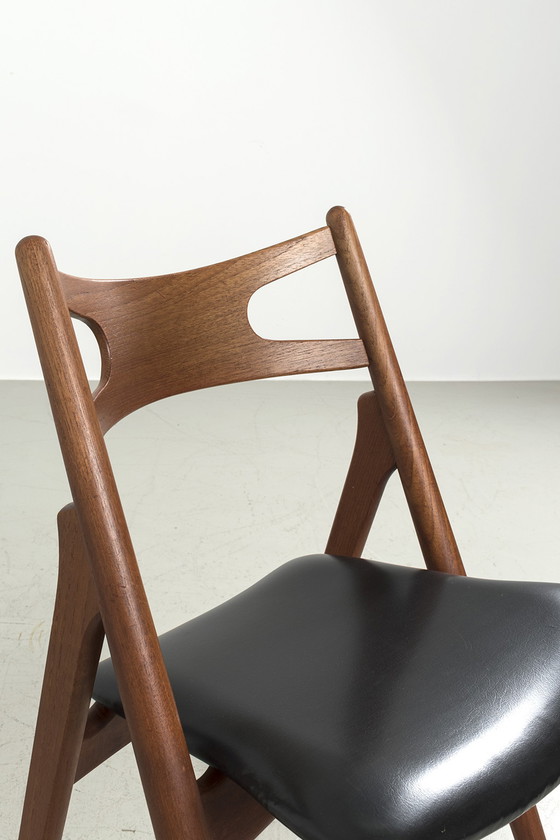 Image 1 of Set of 3 'CH29P Sawbuck' dining chairs