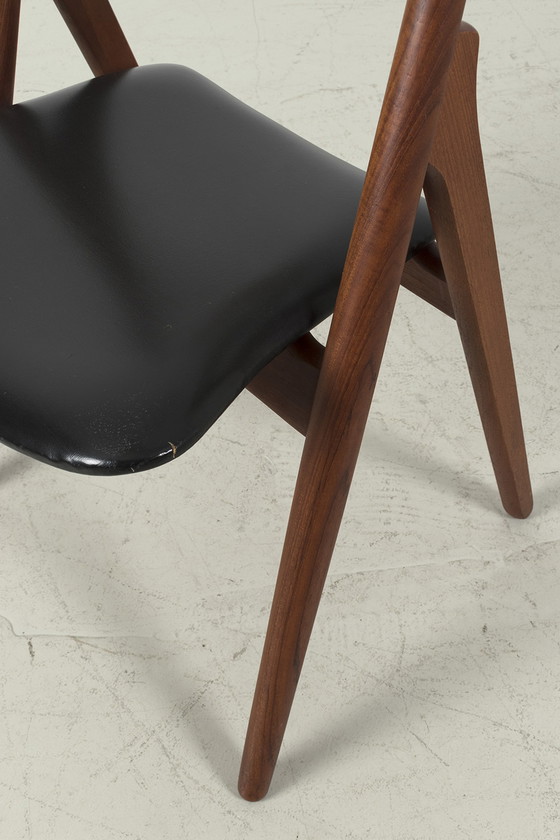 Image 1 of Ensemble de 3 chaises de salle à manger 'CH29P Sawbuck'.