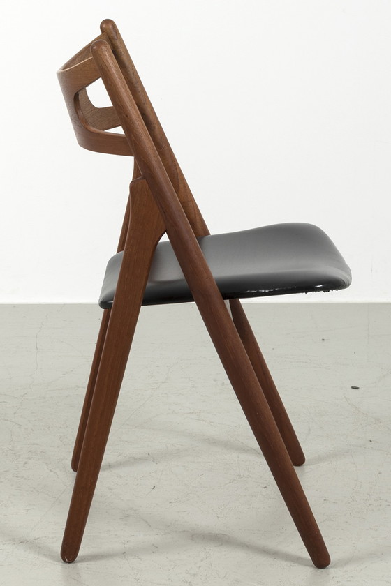 Image 1 of Set of 3 'CH29P Sawbuck' dining chairs