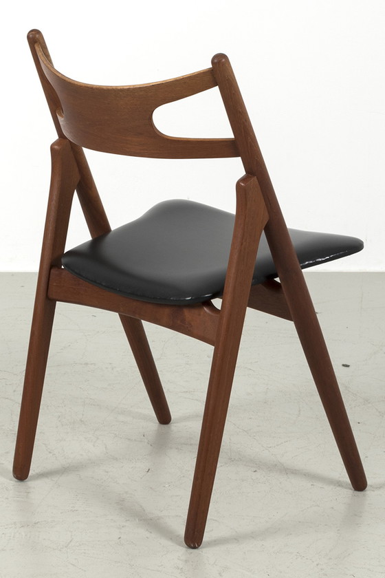 Image 1 of Set of 3 'CH29P Sawbuck' dining chairs