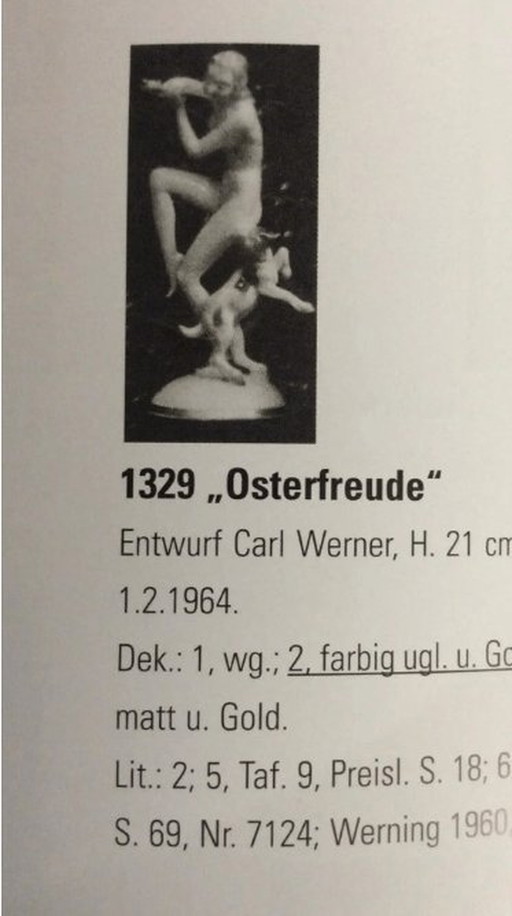 Osterfreude by Carl Werner for Hutschenreuther, porcelain object, 1960s